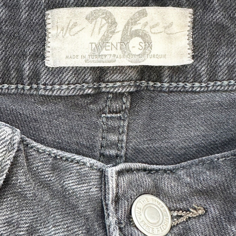 WE THE FREE Women's High Rise Button Fly Slim Boyfriend Jeans • 26 • black
grey - Picture 6 of 8